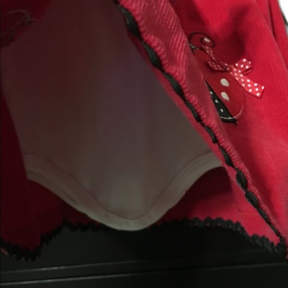 Rare Editions Red corduroy 🐞 ladybug dress - Picture 5 of 5